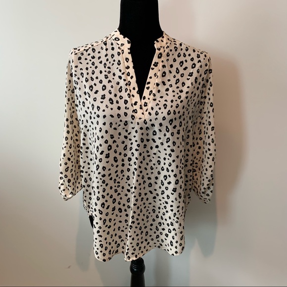 Black and Cream Cheetah Print Tunic - Picture 1 of 4